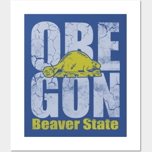 Vintage Oregon Beaver State Posters and Art